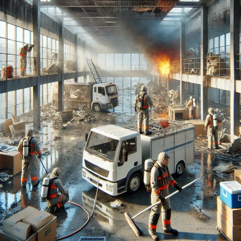 Remise en état d’un appartement après un incendie à Carros.
