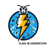 logo flash 3D DESINFECTION droit