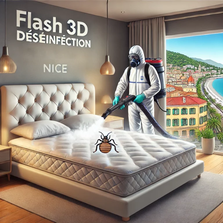 Traitement à la Vapeur contre les Punaises de Lit à Nice par Flash 3D Désinfection - Éradication Professionnelle des Infestations