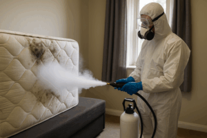 Traitement cryogénique sur matelas infesté de punaises de lit à Dijon