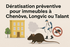 Affiche informative sur la dératisation préventive pour immeubles à Chenôve, Longvic et Talant