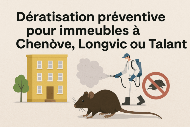 Affiche informative sur la dératisation préventive pour immeubles à Chenôve, Longvic et Talant