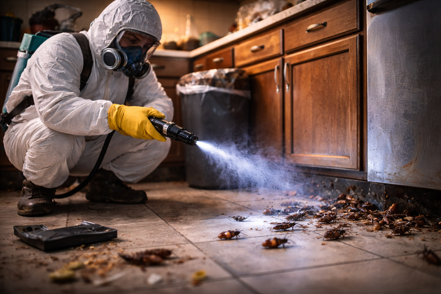 Désinsectisation : élimination rapide des cafards et blattes par Flash 3D Désinfection